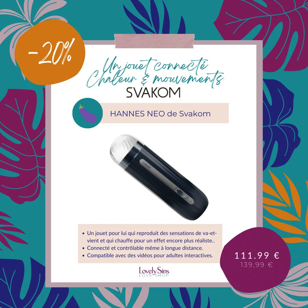 Il existe des petites merveilles de robotisation qui miment, à titre d'exemple, la caresse délicate, mais ô combien déterminée, d'une main experte... 
Découvrez le Hannes Neo de Svakom 

buff.ly/3ObE44O 
A -20 % c'est carrément intéressant !