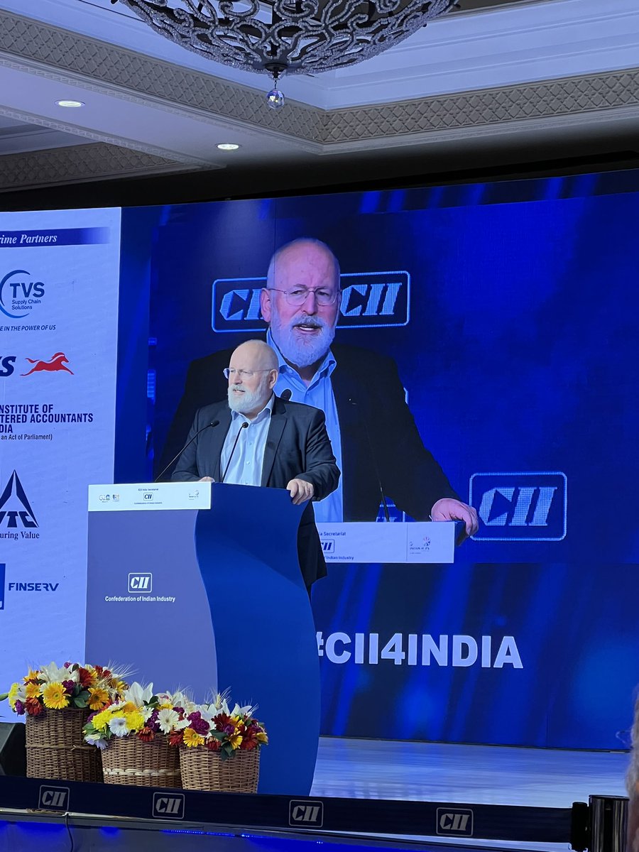 Inspiring discussion today with EVP @TimmermansEU at @FollowCII’s Annual Session on #EUGreenDeal  and EU-India cooperation on #ClimateAction and #cleanenergytransition 🇪🇺🇮🇳