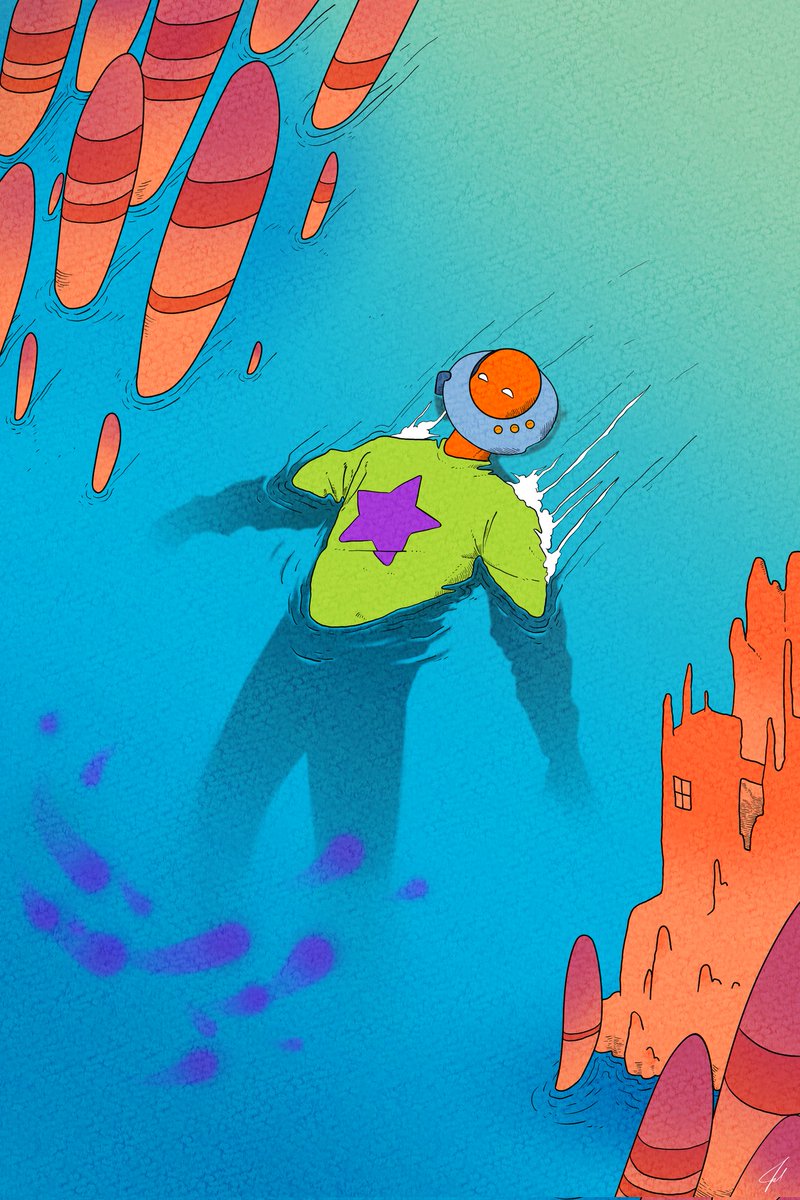 Jonks50's tweet photo. Tried using intermediate colors
#digitalart #moebiusinspired #digitaldrawing #conceptart #DigitalArtist https://t.co/HhVExQ8bFQ