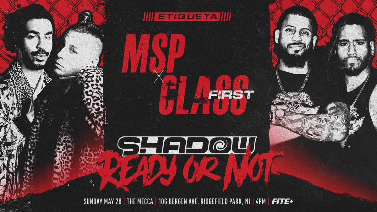 WatchShadowLive's tweet image. 🔥 #WatchSHADOW THIS SUNDAY May 28th @ Ridgefield Park, NJ

LIVE on @FiteTV+ 4PM

- @CalvinTankman vs. @GabrielSkye_ 
- @MannyLucha vs. @NinjaMack1 vs. #SuperSensei
- @bountykeith vs. #Yahya
- @MSPistheVIBE vs. #FirstClass
- @NeoShooter &amp;amp; more

🎟️ GET TIX: shadowron.eventbrite.com