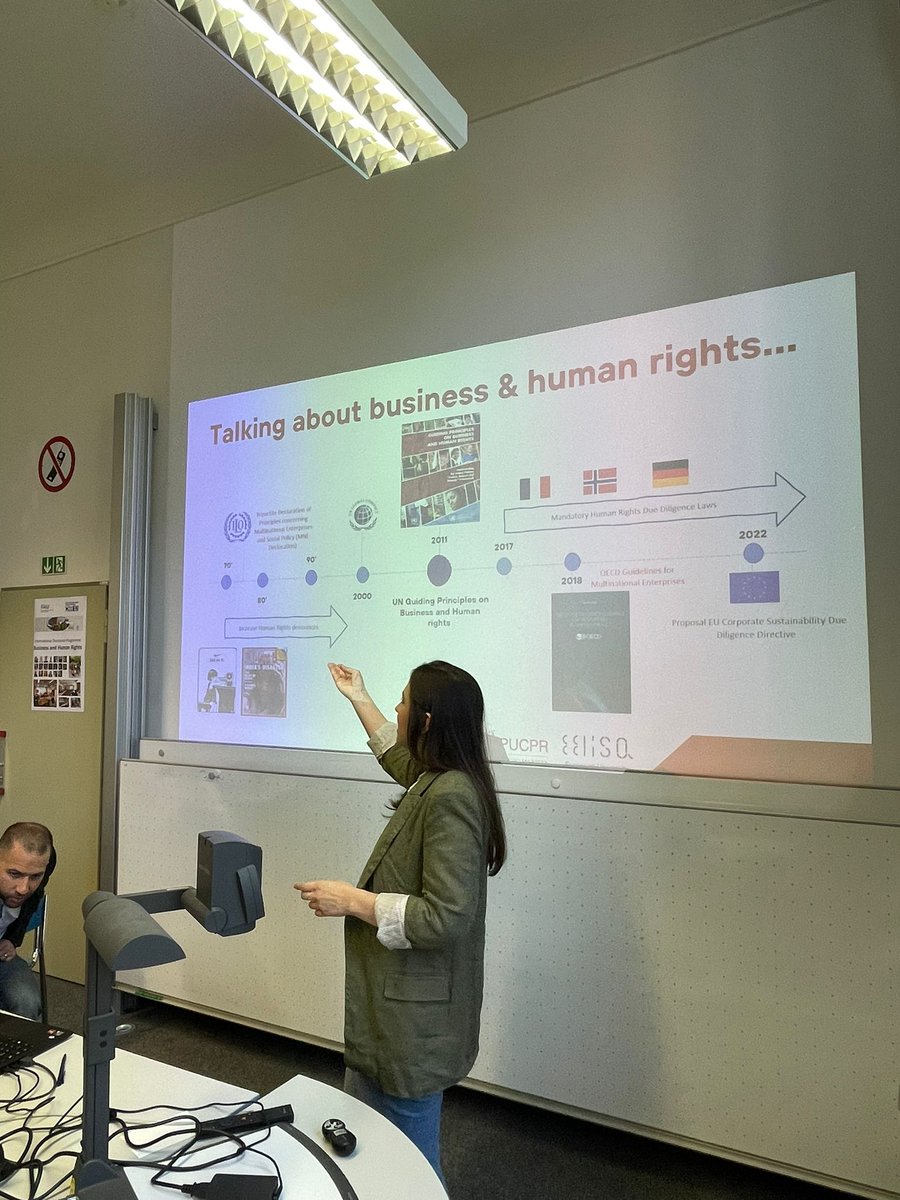 FAUCSM's tweet photo. Direct from Brazil, our visiting researcher @Stefanellojulia, shared about her experience with a partnership between Global Compact Brazil and Proactiva Consultancy  to advance and implement 
UNGPs in LATAM. 

#bizhr #sustainability #weareeelisastudents #bizhr #SDG17 https://t.co/IyJrQtfaVG