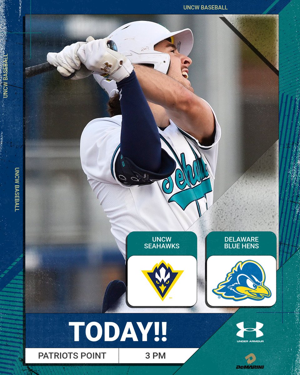 UNCWBaseball's tweet image. We take the field today at the #CAAChamps! 3 p.m. vs Delaware ... Preview: bit.ly/3BWtnLW with links to live coverage