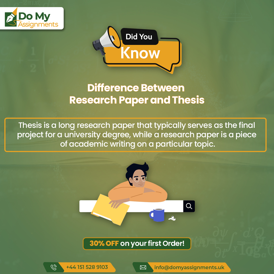 domyassignment7's tweet image. They both are having a similar internal structure like both contains an introduction, literature review, research methodology, data analysis, interpretation, findings, conclusions etc. but differ by purpose, style of writing and specific components.
 #AssignmentWrite #Thesis
