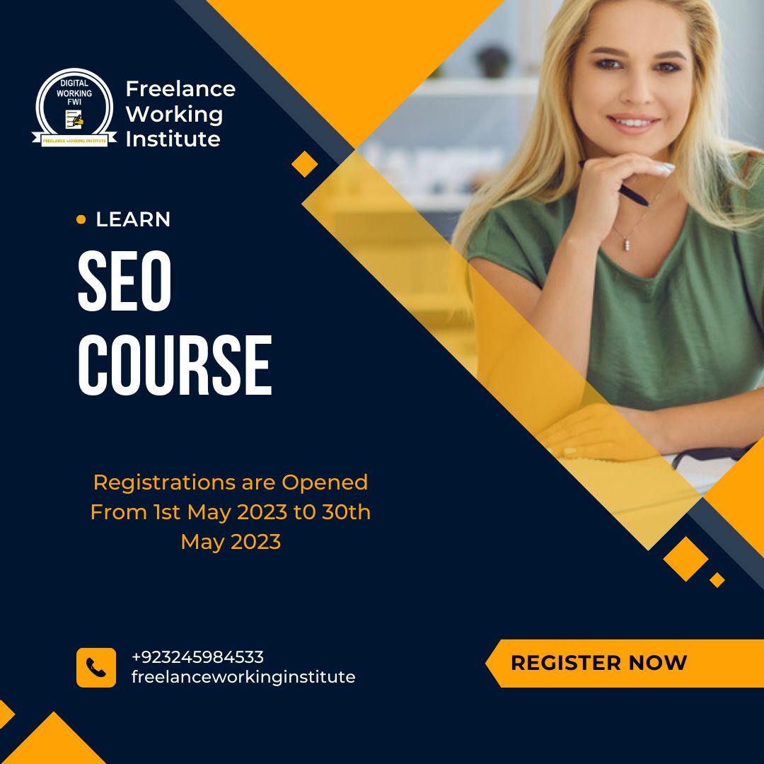 Updated SEO course 2023 according to latest Google Algorithms. Learn SEO online at FWI 

Visit Course
freelanceworkinginstitute.com/course/seo-cou…

#seocourse #seo #learnseo #seotraining #searchengineoptimization #freelancing #freelancers #freelancetraining #freelancer