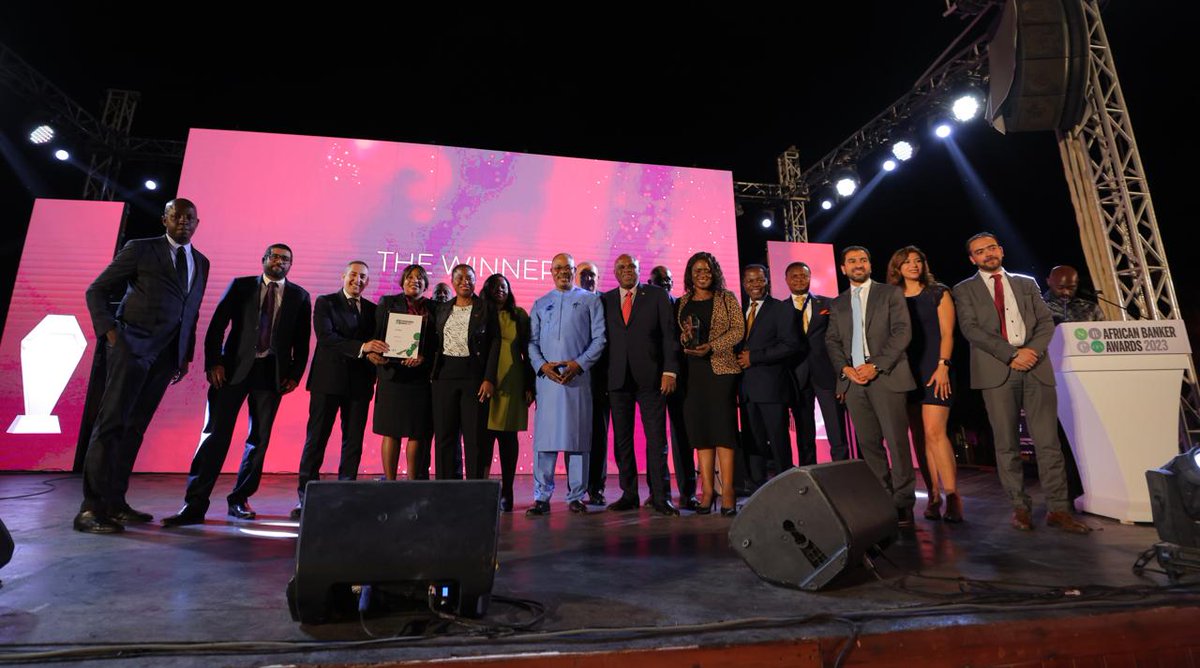 afreximbank's tweet photo. Afreximbank scores big at the 2023 African Banker Awards, which took place last night on the sidelines of the African Development Bank Annual Meetings. The Bank took home the  "African Bank of the Year" award making it the only institution to win multiple awards (cont.) https://t.co/7qbDZpLMPa