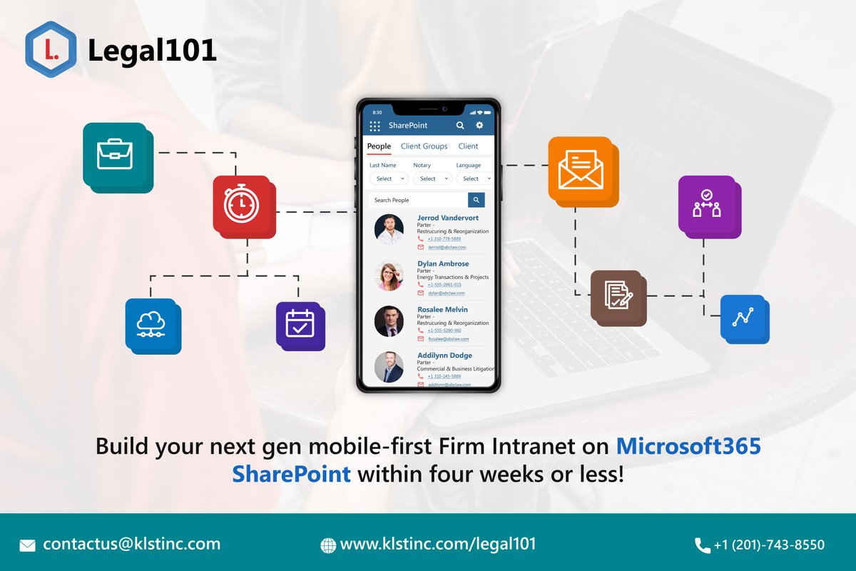 Legal101 – An ideal intranet solution for an informed and productive legal firm. Read more>
klstinc.com/microsoft-team…

#intranet #intranetsolutions #softwaresolutions #attorneys #lawtech #legaltech #lawfirm #lawfirms #lawyers #legal #legaltech #tech #itsolutions #legalops