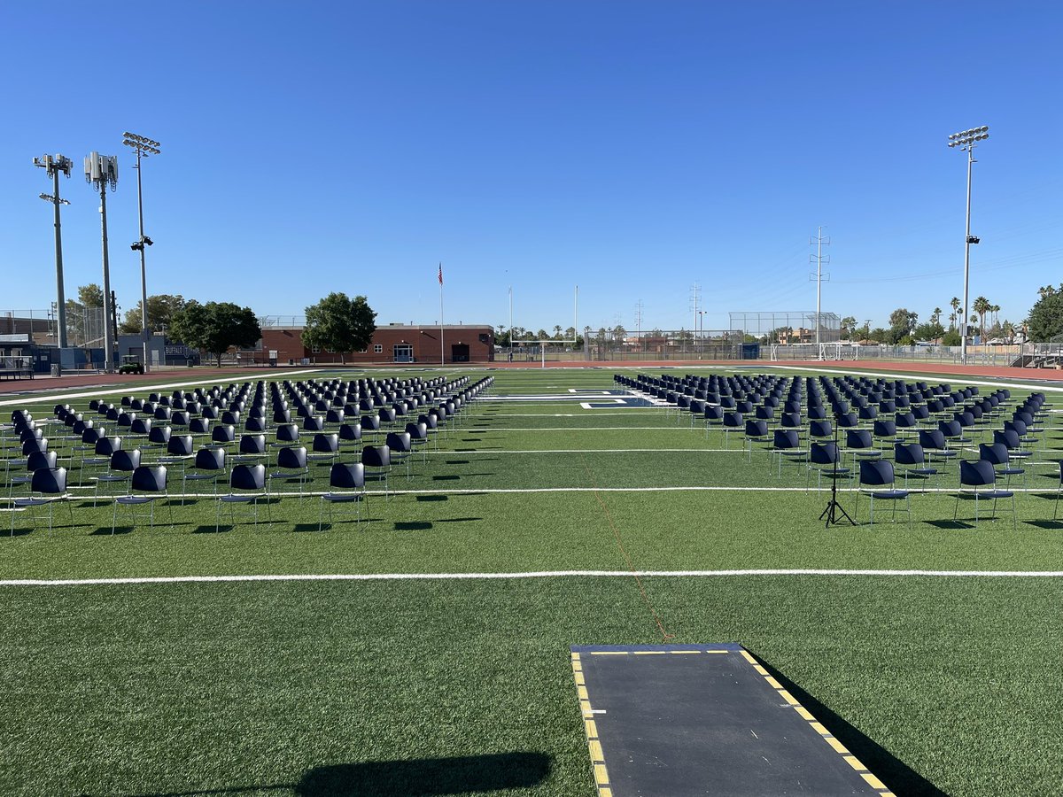 Wyandotte_High's tweet photo. My favorite time of the year. Perfect practice makes perfect. #BeABuffalo #GradPractice #ClassOf2023 https://t.co/qSCjvbCBwz