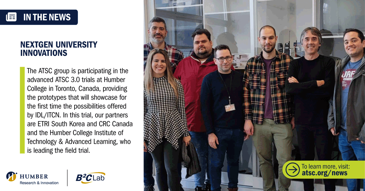 Humber_B2C_Lab's tweet photo. Congratulations to the University of Spain, Basque Country and their ATSC 3.0 research team on their successful endeavors in advancing the 3.0 standard. 

https://t.co/v9TndcgkzH https://t.co/B6ZupuHs1Y