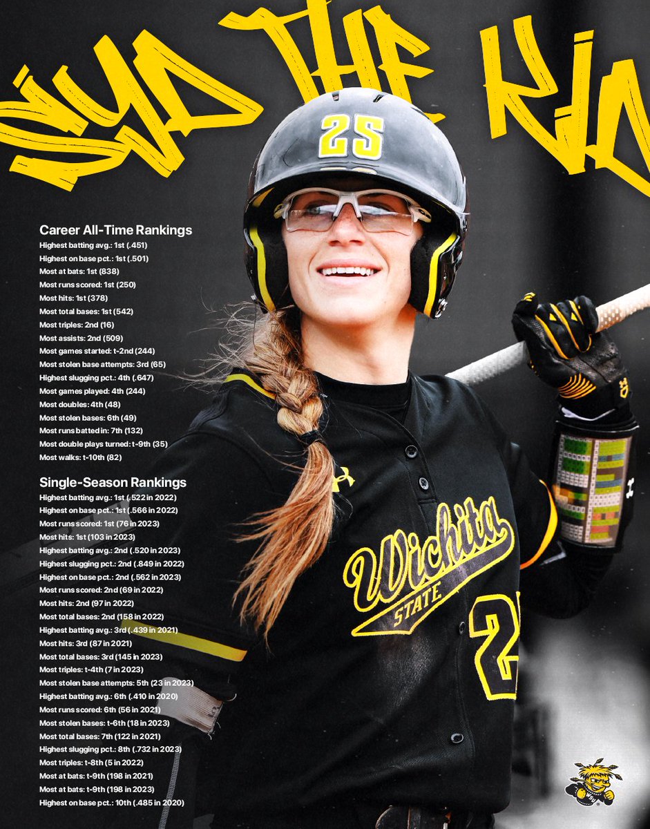 GoShockersSB's tweet photo. Achievement Unlocked: 𝐋𝐄𝐆𝐄𝐍𝐃.

A once in a generation talent. A record breaker. An artist on and off the field. A Shocker.

- 𝟮𝟱 - https://t.co/Wf3tPZMS69