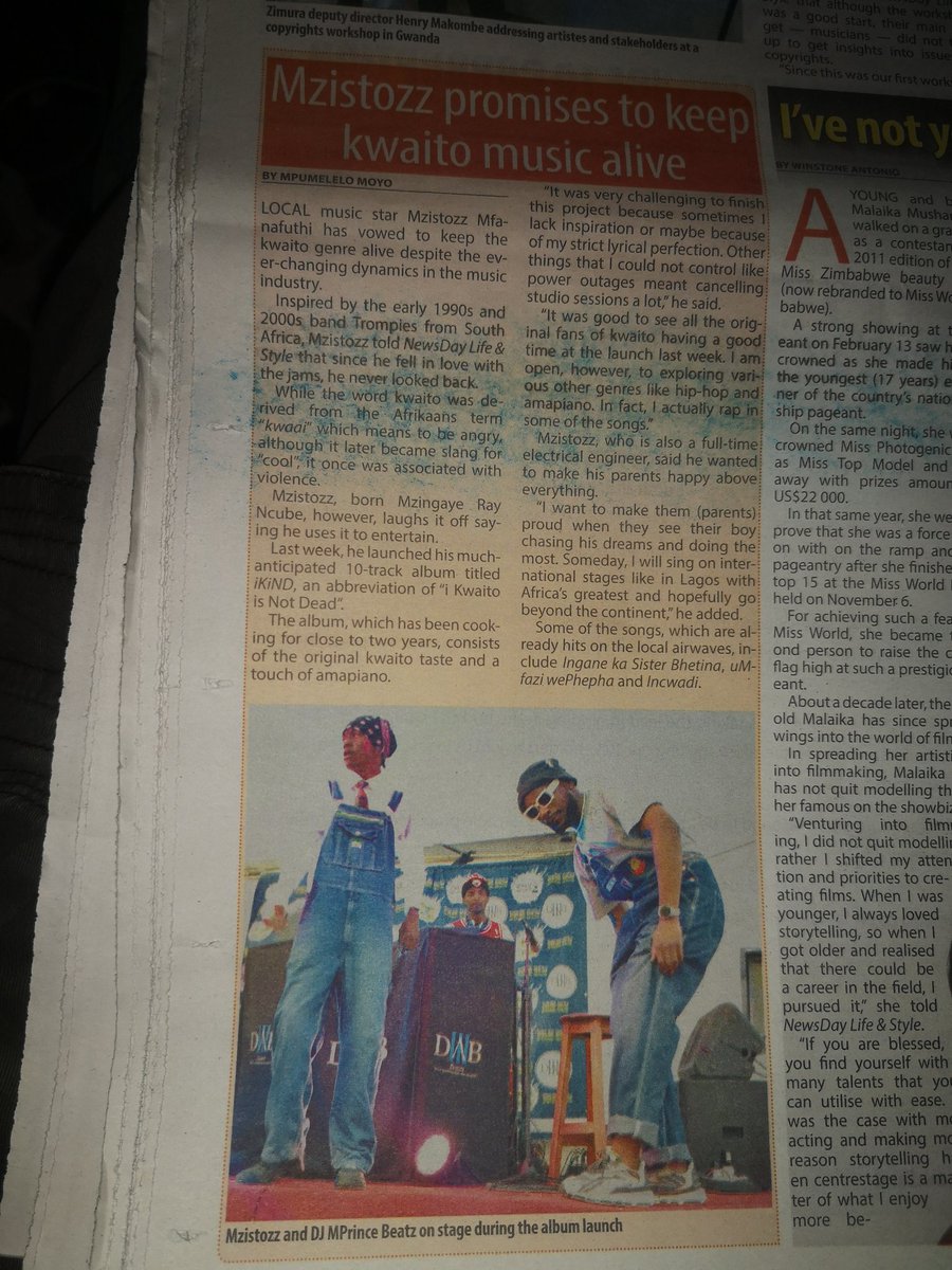 MziStozz_OG's tweet photo. Happy Africa Day Mapantsula amahle❤️🙏💯. We was on @newsdayzim newspaper. Massive S/O to @itsmpumelelomoyo 🚀💯#Kwaito #iKiND 🤟#Pantsula https://t.co/Ke1b3gJnWv