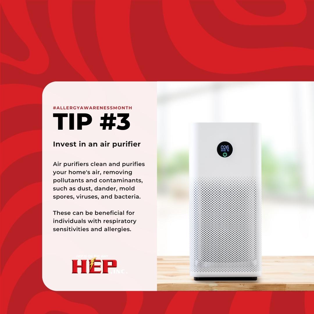 Upgrade your indoor oasis 🏠 Breathe in the difference with an air purifier, an investment in wellness you can feel with every breath. #HealthyLiving #AllergyAwarenessMonth