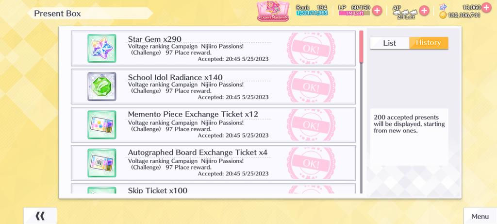 TinBoy752's tweet photo. Conquered Nijiiro Passions!
Last Stop: Aqours.
#LLAS #SIGAS #スクスタ https://t.co/xHMWAG6cle