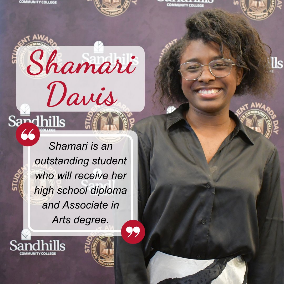 Congratulations to Shamari Davis, the R.P. Beasley Award recipient. #SandhillsCC