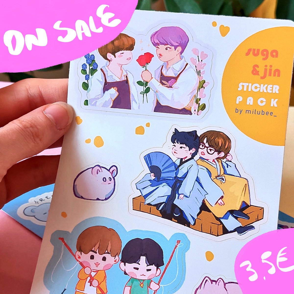 [RT & ily💕✨]  we're about midway through this shop opening ^ㅇ^ come grab my beloved stickersheets and other goodies on sale~ milubee.bigcartel.com #yoonjin