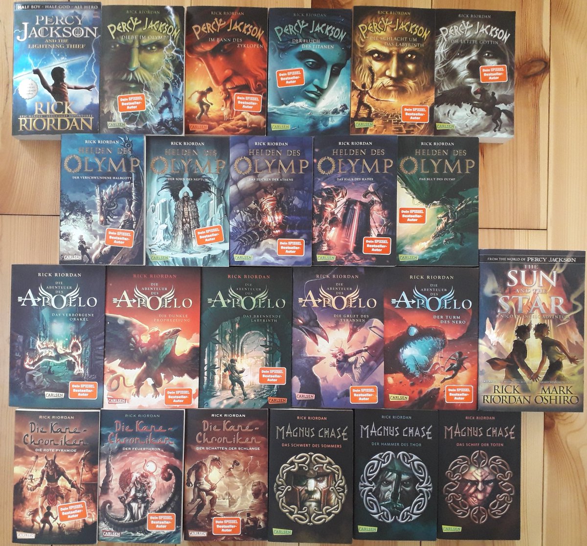 My @rickriordan-Verse collection is finally complete (for now)!! #PercyJackson