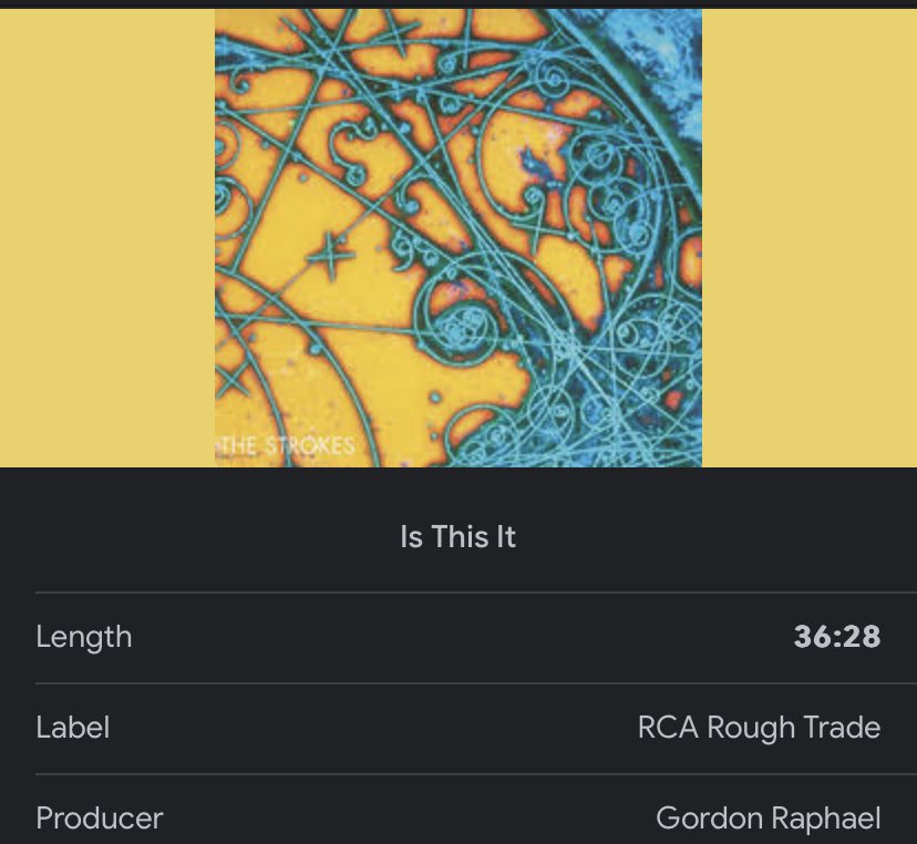 Decided to keeping running on my treadmill  this morning listening to “Is This It” by <a href="/thestrokes/">The Strokes</a> until I heard a song I didn’t like