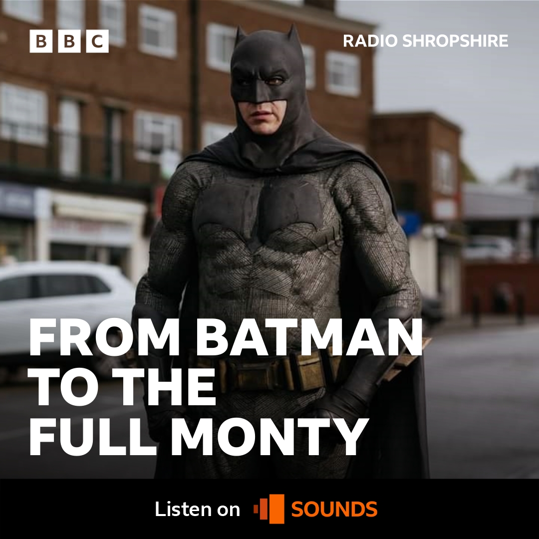 BBCShropshire's tweet photo. Is the caped crusader @telfordbatman about to lose his cape? 😮

Telford's Jay Gough  is looking for brave men to bare all for a charity night, or maybe he can persuade @adamgreen30 ?🙈
 
https://t.co/uCS0IVMssM https://t.co/TdQ1w4YFNN