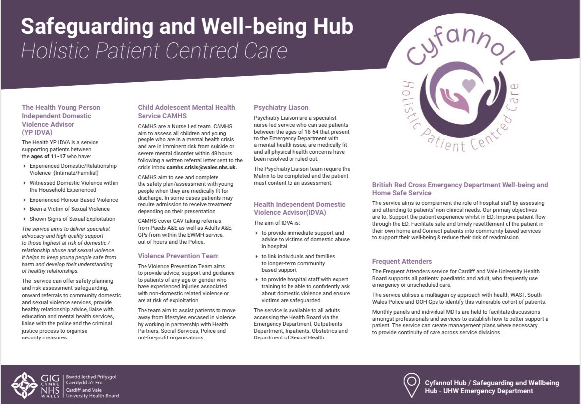 molly_ebaker's tweet photo. Really enjoyed working with @littleblod77 &amp; the safeguarding team in @CV_UHB’s ED on a launch event of Cyfannol - the Safeguarding &amp; Well-being hub! Feeling proud to celebrate a service providing additional support and care for those who need it 💜 https://t.co/7LvUBzVqW6
