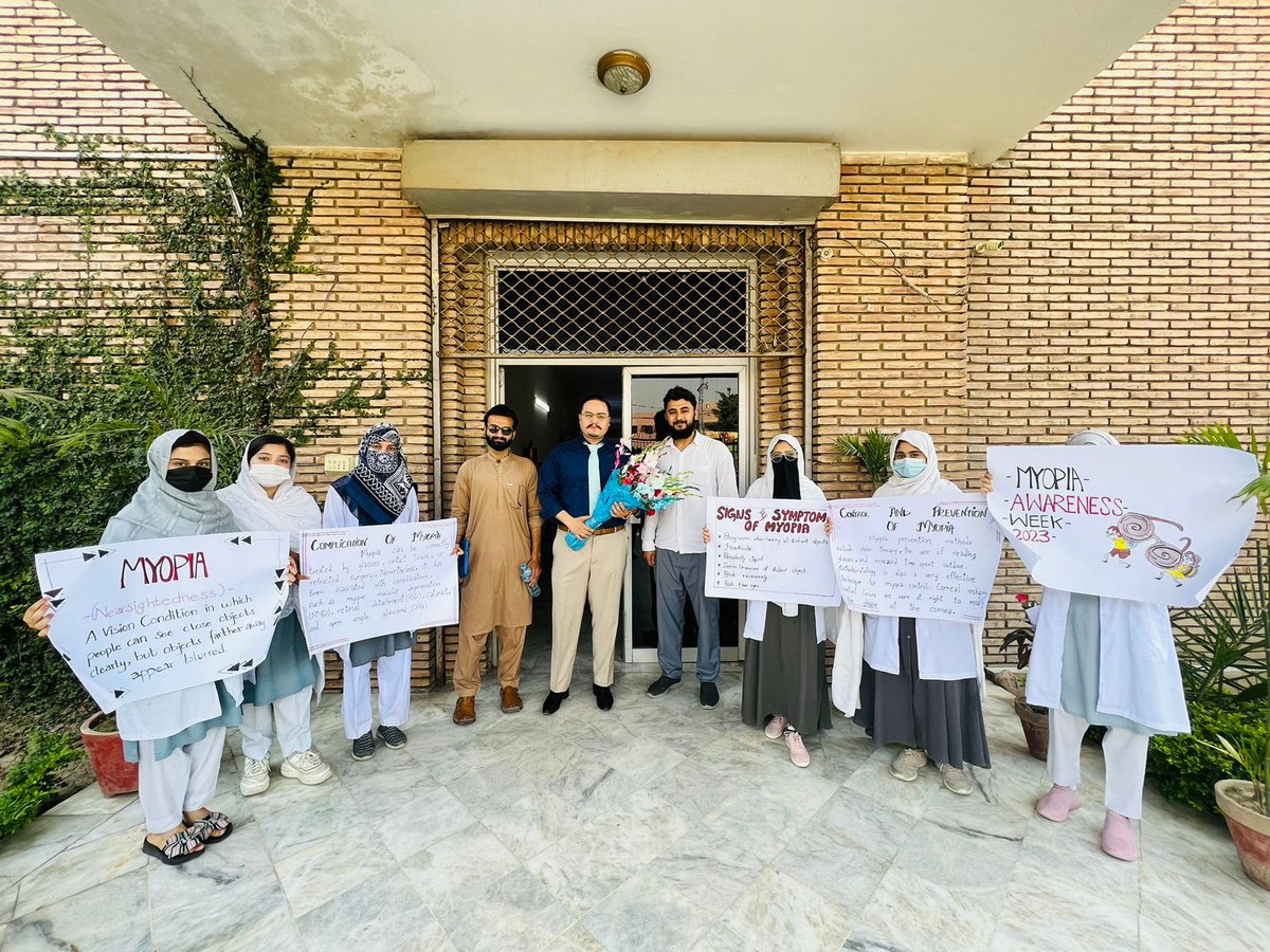 OptometristsPK's tweet photo. Pakistan Optometric Society, in collaboration with Pakistan Institute of Community Ophthalmology Peshawar, celebrated Myopia Awareness Week 2023 https://t.co/vOViOWx4SL