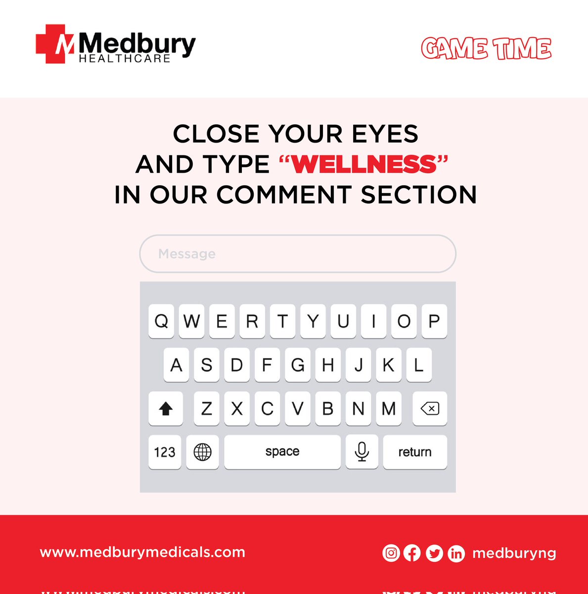 MedburyNG's tweet photo. Who is ready for an exciting challenge? 🥳Let’s see how well you know your keypad. Can you close your eyes and type the word "Wellness" without peeking? It’s alright to make a mistake😉, it’s all part of the fun!
#healthcomic #wellness #medbury #AriseTV #LVCruise24 #instablog https://t.co/nmOeiP8IvE