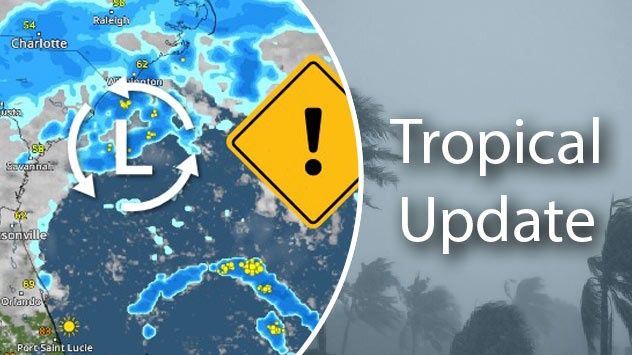 WeatherRadar_US's tweet photo. Very low chance to develop due to proximity to land.. but that doesn't mean there won't be impacts!

Heavy rains, high rip current risk, and strong gusts are possible this weekend for the Carolinas' coast through Virginia.

Here's what you must know: 
https://t.co/KwhdnbZFxg https://t.co/4ZFQFF38XM