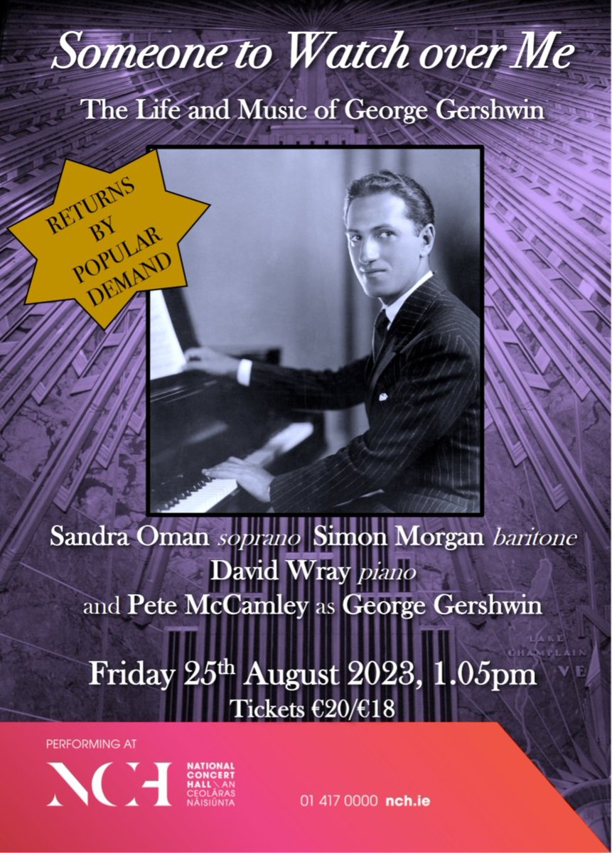 Sandra Oman (@sandraoman1) on Twitter photo Tickets just gone on sale for the repeat of our Gershwin concert and already its selling very fast. So for anyone who might be interested, here are the details now. <a href="/NCH_Music/">National Concert Hall</a> Friday 25 August 2023 at 1pm with <a href="/SimonMorganIRL/">Simon Morgan</a> <a href="/PeteMcCamley/">Peter McCamley</a> and #DavidWray
#georgegershwin #gershwin Tickets just gone on sale for the repeat of our Gershwin concert and already its selling very fast. So for anyone who might be interested, here are the details now. <a href="/NCH_Music/">National Concert Hall</a> Friday 25 August 2023 at 1pm with <a href="/SimonMorganIRL/">Simon Morgan</a> <a href="/PeteMcCamley/">Peter McCamley</a> and #DavidWray
#georgegershwin #gershwin