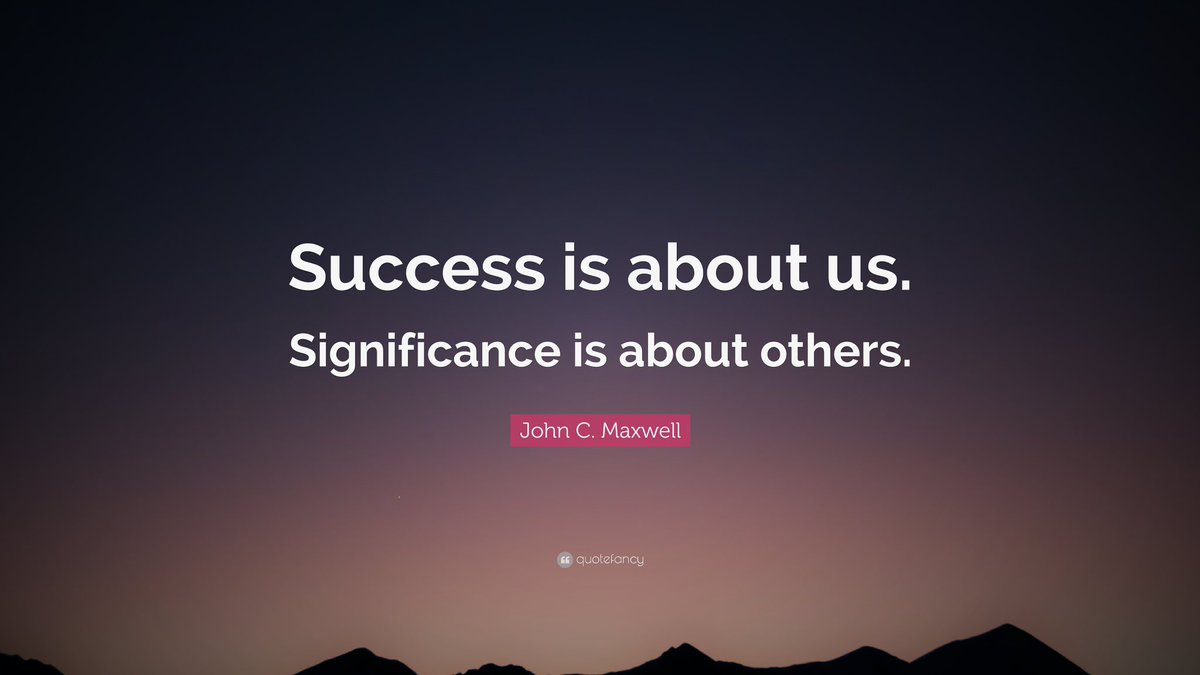 Great leaders place significance above success. They know that impacting others is the most important thing. Be great today
#leadership #EduGladiators #leadupchat #leadlap #CelebratED #JoyfulLeaders #WarmDemanders #suptchat #CrazyPLN #edchat #satchat