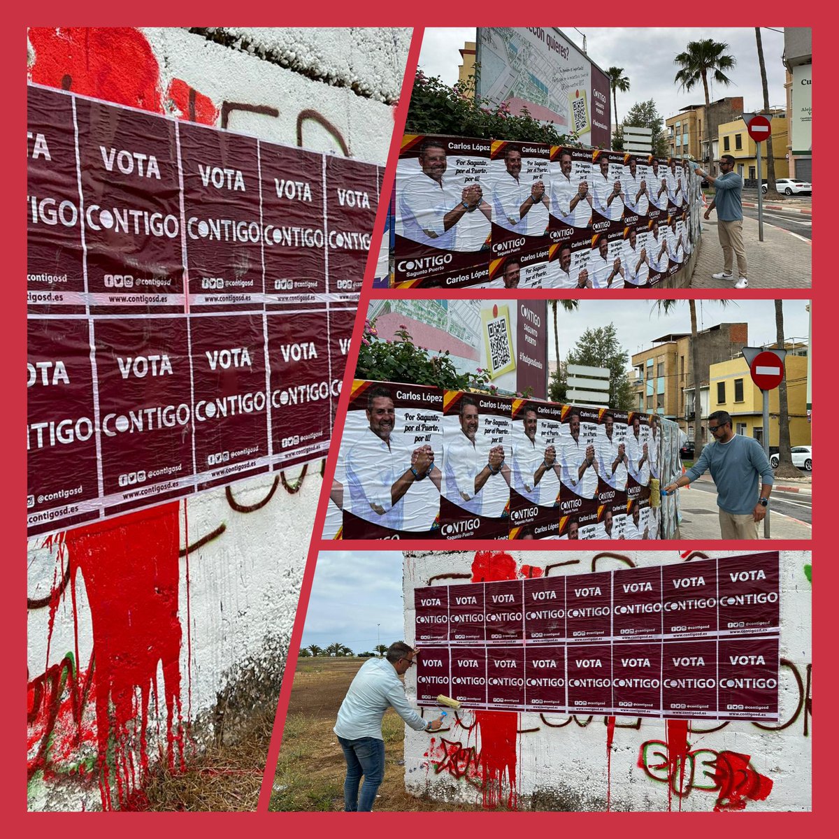 CONTIGO_SagPto's tweet photo. 👋 Hola, por más carteles que nos quitéis, más carteles pondremos.
@CarlosContigoSP Candidato a la Alcaldía de SAGUNTO.
En @CONTIGO_SagPto NUNCA NOS RENDIMOS.
Porque somos NECESARIOS
#28Mayo
VOTA 👉 #CONTIGO
Por Sagunto, Por El Puerto, Por ti y #CONTIGO 
Somos EQUIPO 👇 https://t.co/5j4oV4D22P