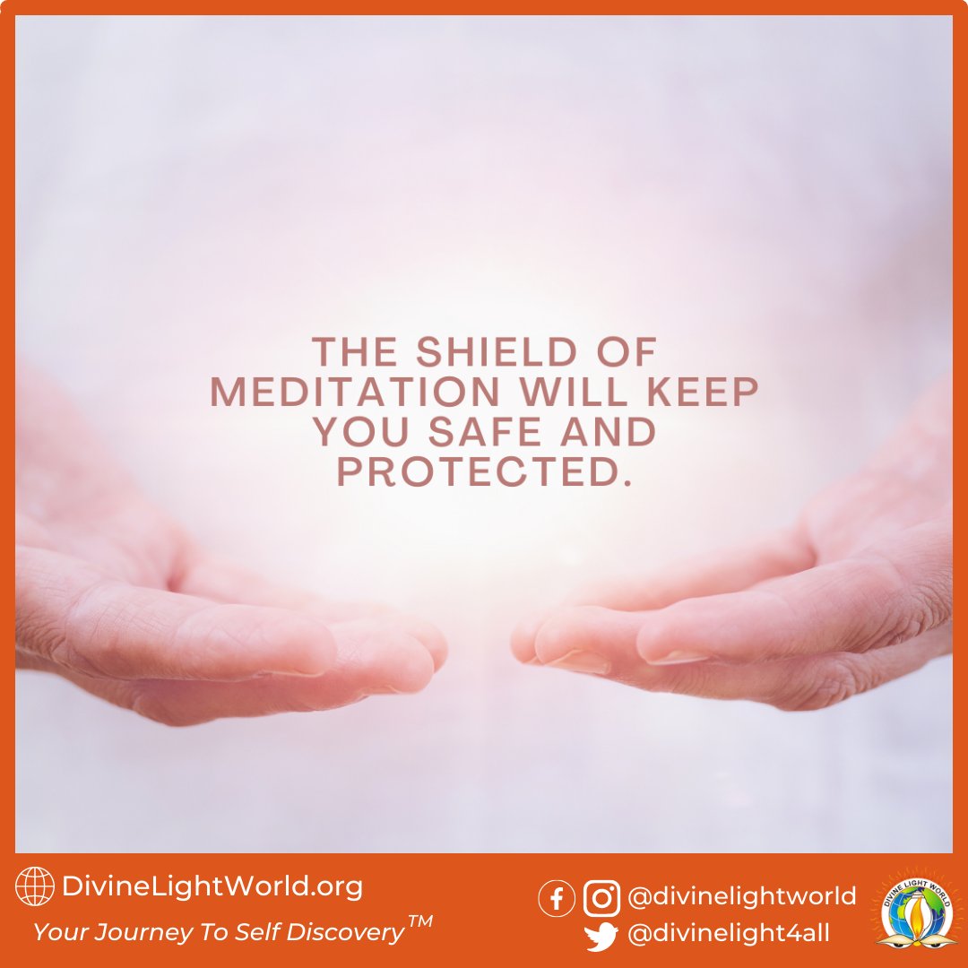 The #shield of #meditation will keep you #safe and #protected.

#meditation #brahmgyan #spiritualguidance #selfjourney #divinepath #satguru