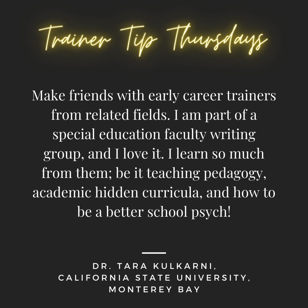 School Psychology Training and Pedagogy (@sptpjournal) on Twitter photo Happy #TrainerTipThursday and Summer is around the corner! Which means it's time for those other projects. <a href="/doc_kulkarni/">Tara Kulkarni, PhD, NCSP</a> from <a href="/CSUMB/">Cal State Monterey Bay</a> provides some recommendations to stay refreshed through #collaboration! #SPTP #SchoolPsychology Happy #TrainerTipThursday and Summer is around the corner! Which means it's time for those other projects. <a href="/doc_kulkarni/">Tara Kulkarni, PhD, NCSP</a> from <a href="/CSUMB/">Cal State Monterey Bay</a> provides some recommendations to stay refreshed through #collaboration! #SPTP #SchoolPsychology