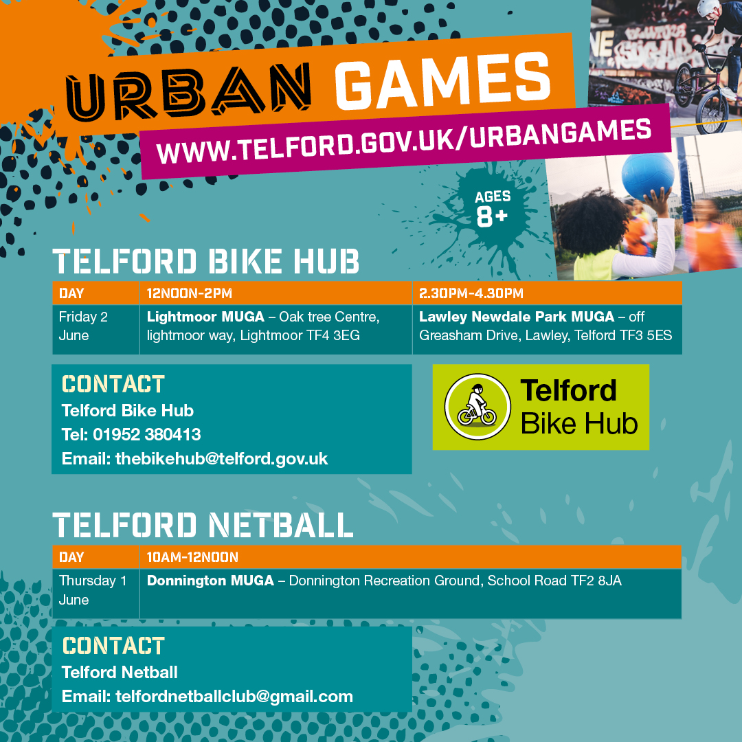 Telford & Wrekin Council on Twitter "Next week come & have a go at our FREE Urban Games Tue 30