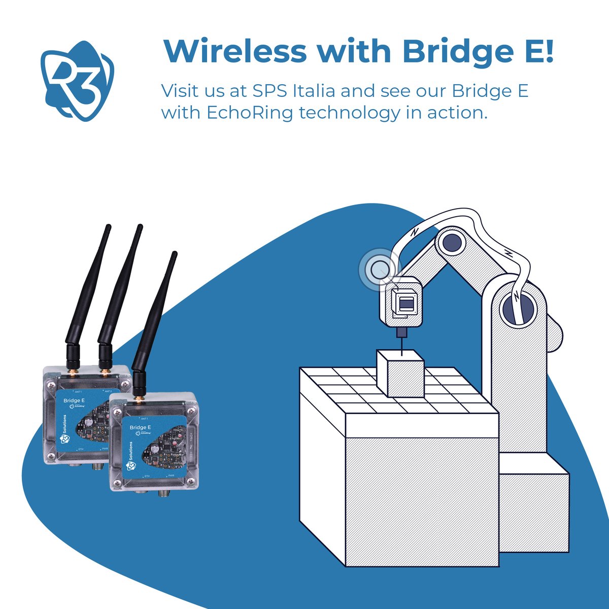 Do you want to use wireless technology for more flexibility and efficiency? With our EchoRing technology, we have developed ultra-reliable and low-latency communication over wireless networks.
If you want to learn more, visit us today at <a href="/spsitalia/">SPS Italia</a> at booth G048. #spsitalia