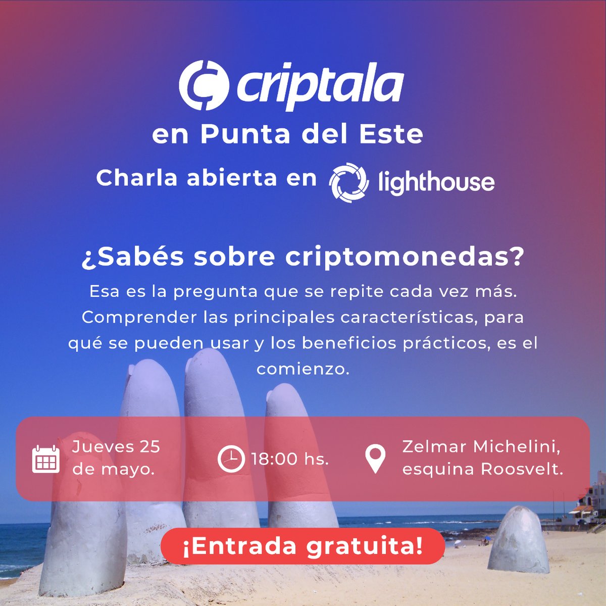 lighthouseok's tweet photo. 📍Amigos de la #CriptoComunidad, los invitamos a una reunión presencial de #CriptaLA en Lighthouse, este miércoles a las 18hs. Un espacio ideal para intercambiar ideas y fortalecer nuestra red. ¡Te esperamos! 🚀 #MeetupCripto #CryptoLatam https://t.co/IEdSQy01Ty