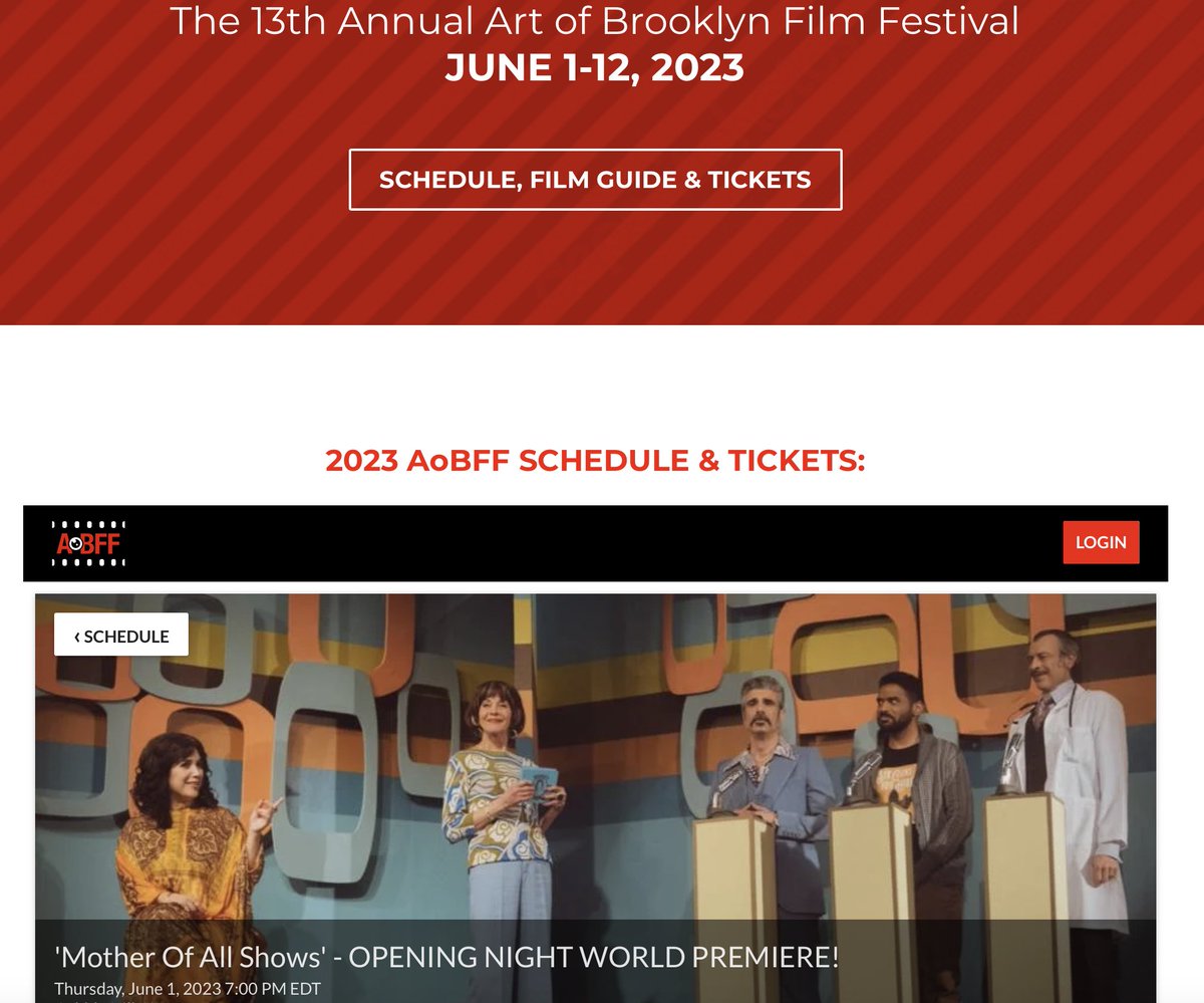 Check out <a href="/melissadags/">Melissa D’Agostino 🎬</a>'s exciting arthouse comedy-drama-musical feature Mother Of All Shows w/ <a href="/WendieMalick/">Wendie Malick</a> - in BROOKLYN! - <a href="/TheArtOfBklyn/">The Art of Brooklyn</a> fest - June 1 - all info here - theartofbrooklyn.org/schedule--tick…