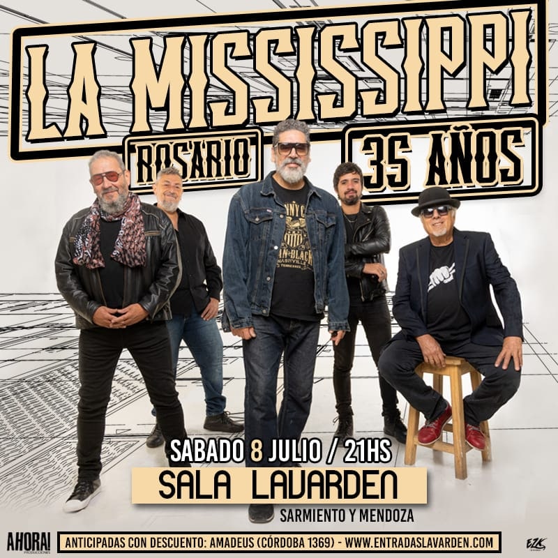 En julio seguimos festejando el año 35 de la banda en el teatro Lavarden de Rosario.