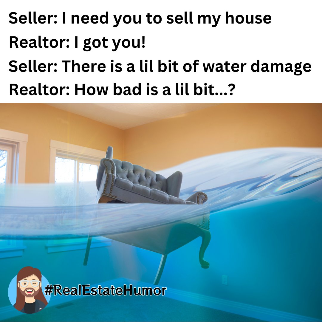 Never needing to worry about water shortages again, as this home offers an unlimited supply! The downstairs living area has been transformed into a unique 'underwater' experience, complete with floating furniture & whimsical water features. #RealEstateHumor #forsale #poolhome