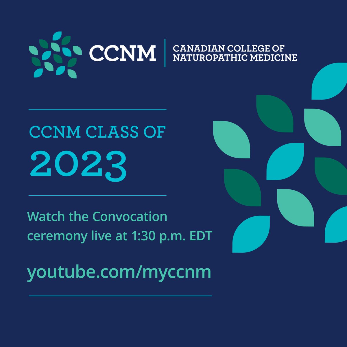 myccnm's tweet image. Convocation for the #CCNM Class of 2023 is beginning today at 1:30 p.m. EDT! If you&apos;re unable to attend, you can join us and watch the ceremony livestreamed on our YouTube channel at youtube.com/myCCNM

#CCNMClassof2023
#CCNMConvocation 
#CCNMConvocation2023