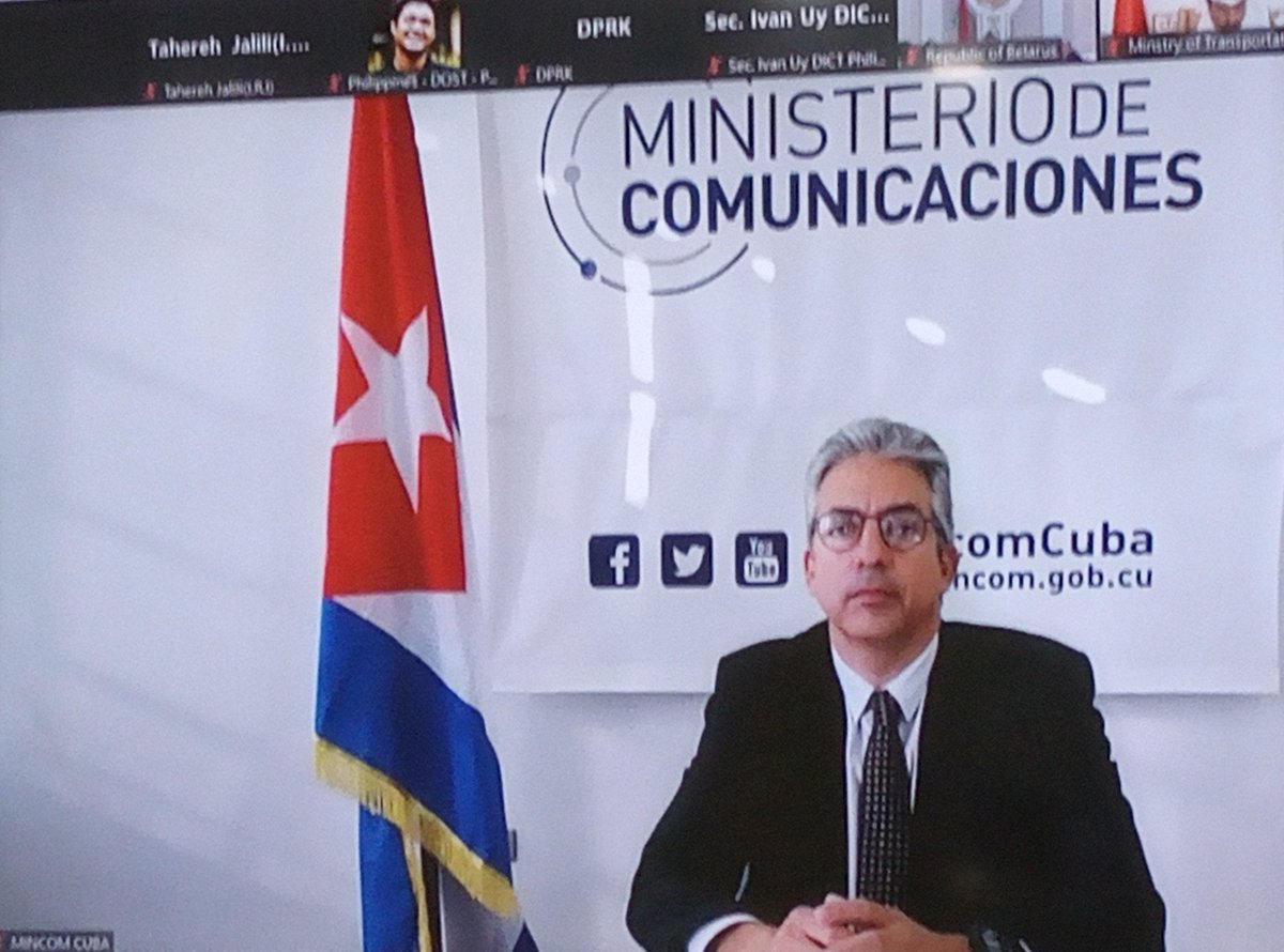 Viceministro Primero de @MINCOMCuba participa en Reunión Ministerial MNOAL sobre información y tecnologías de comunicaciones. #CubaInformatiza #CubaPorLaTransformaciónDigital