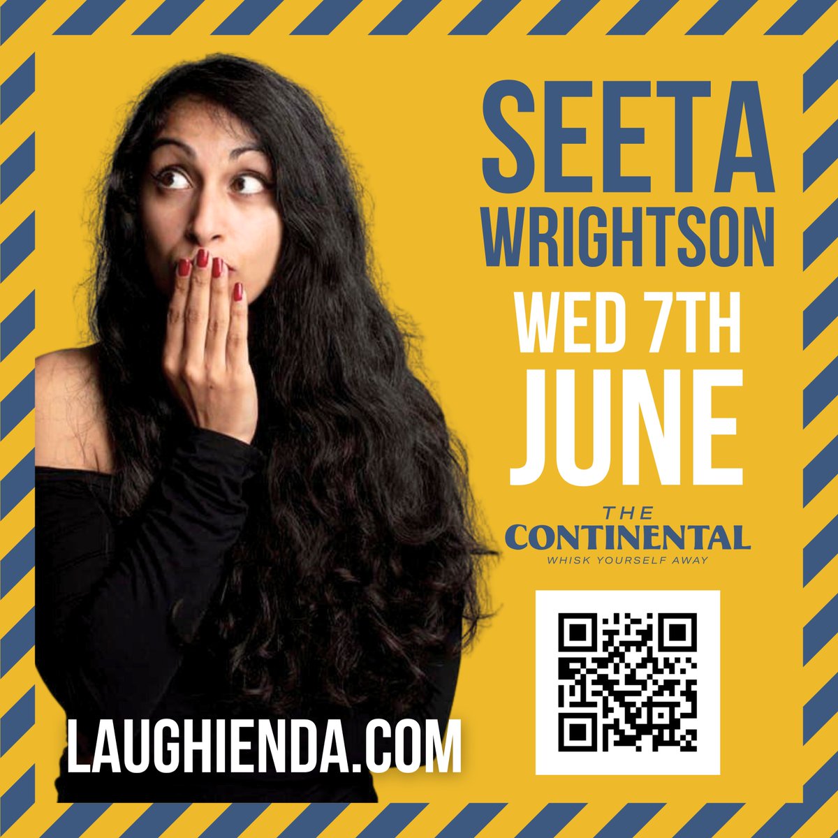 LaughiendaPrest's tweet photo. Appearing at our next @NewContinental show is the HILARIOUS @SeetaDoesComedy! ๐๐๐
"Jokes as fierce as her outfits. Love her!"โฏ- Kiri Pritchard McLean
๐๏ธTickets are just ยฃ10 and selling fast!๐๏ธ
https://t.co/rE1sj6hwt2
#comedy #events #RobRouse #shows #preston #lancashire https://t.co/YY1Z8VQAGG