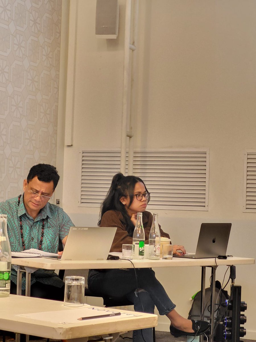 AOSISFellowship's tweet photo. @dichelaptuch of #Palau is already in #Paris for the preparatory days for the @PSIDSnyc to prepare for the #INC2 of this plastics treaty. 

#PlasticPollution #PlasticsTreaty https://t.co/gY2IFmgKS1