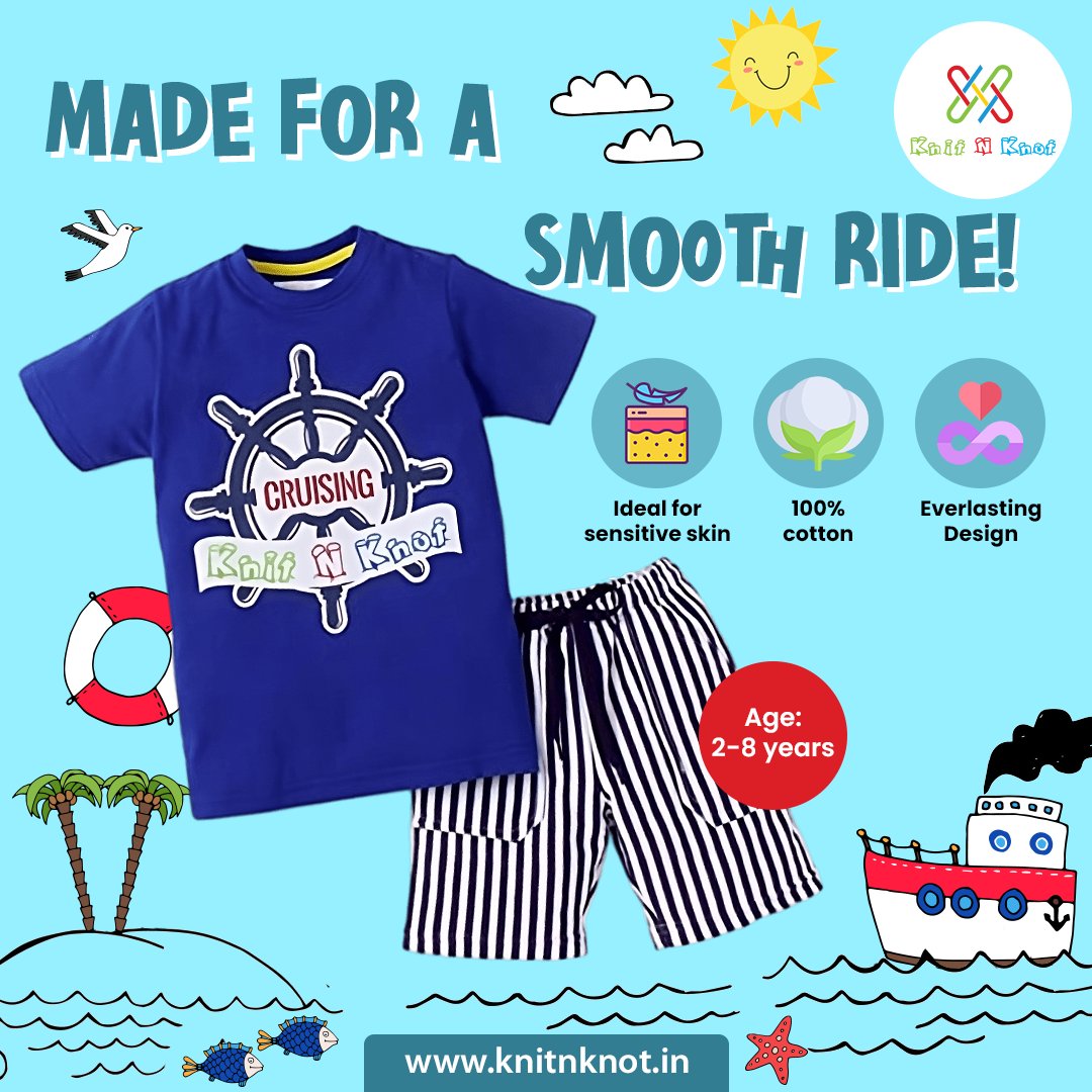 Let's get ready for the summer vacation with super comfortable casual sets by #knitNknot. bit.ly/KnKCasualSets #modernparenting #parenting #kidsfashion #kidswear #sustainablefashion #mommies #cotton #cottonwear #kidstyle #parentingtips #newmommies #childrenstyling