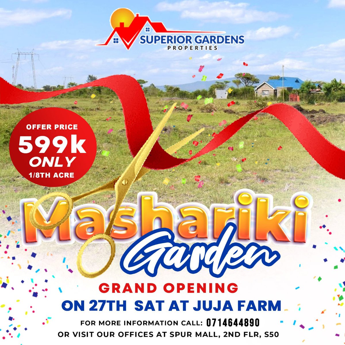 realtorsteve890's tweet photo. NEW PROJECT ALERT WELCOME 
#SuperiorGardensProperties 
#SuperiorRealtors #AmaniGardens #JujaFarm
#investmentopportunities 
#investinginrealestate   
#investmentproperty 
Freedom From Rent 
Mount
Hinga 
Sifuna 
#InvesInYourself 
Very welcome this coming Saturday bring a friend 🙂 https://t.co/M4fvx9VHEL