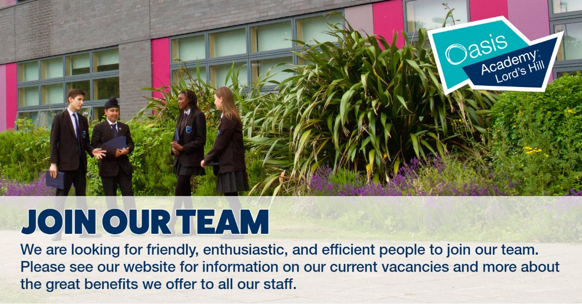 Oasis Academy Lord’s Hill is looking to recruit a Teaching Assistant to join our SEN Department. oclcareers.org/job/teaching-a…
