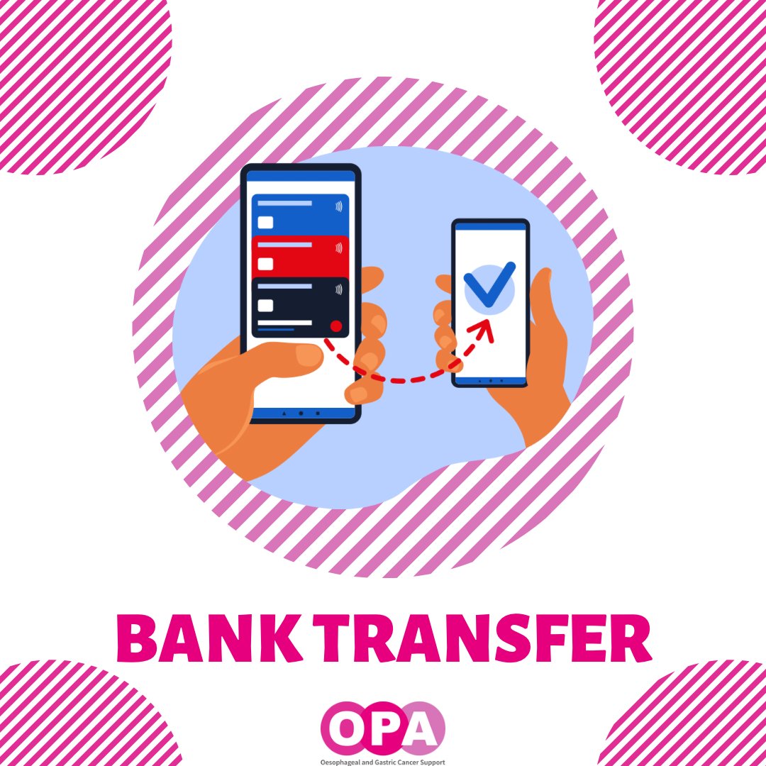 Bank Transfer donations to OPA 📲

#opa #cancer #charity #OesophagealCancer #GastricCancer #support #help #advice #awareness #AcidReflux #GORD #donate #OesophagealCancerAwareness #GastricCancerAwareness #AcidRefluxAwareness