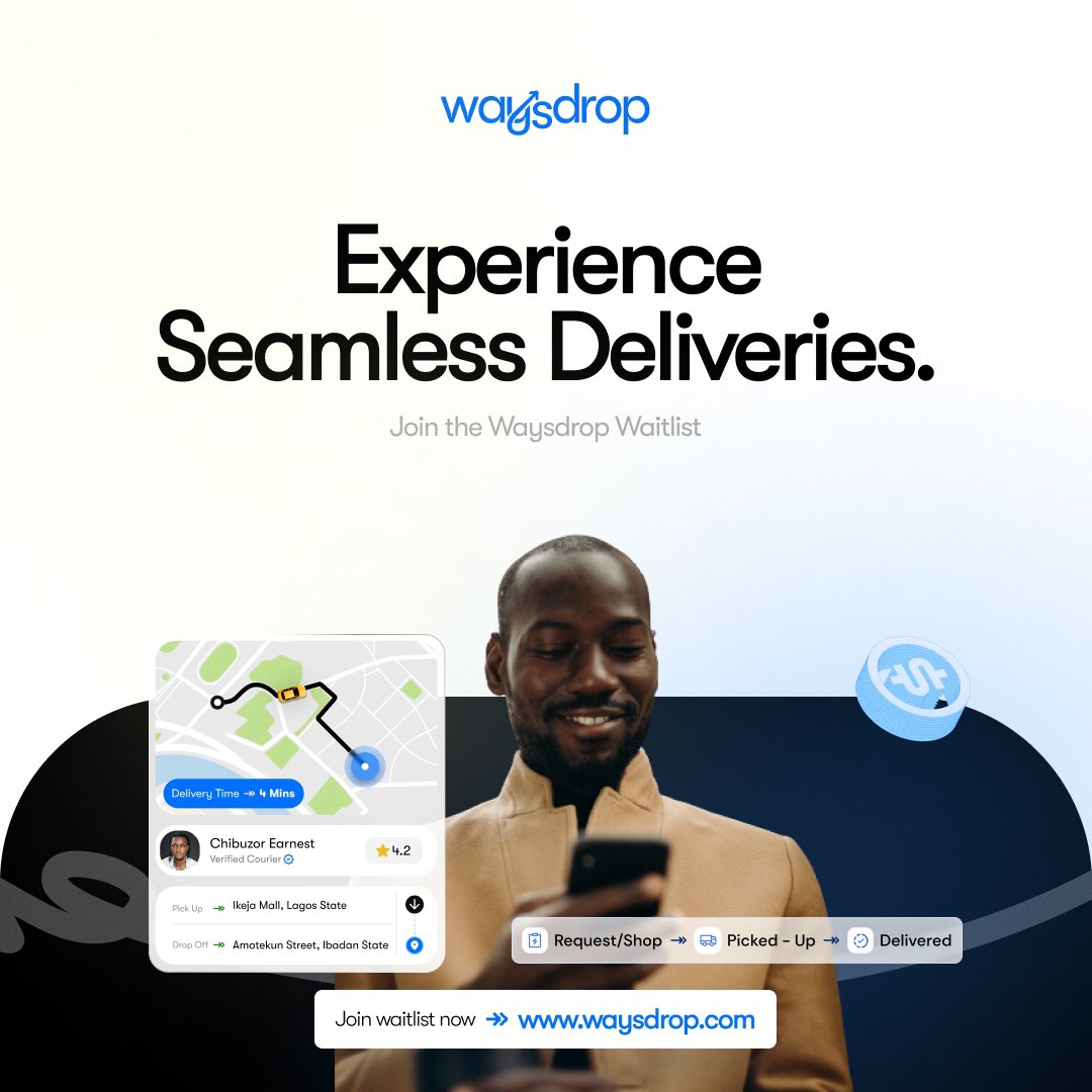 📦 Say goodbye to delivery headaches and hello to seamless experiences. Waysdrop is coming to make your life easier. Join our waitlist and be the first to know! #Waysdrop #SeamlessDelivery'