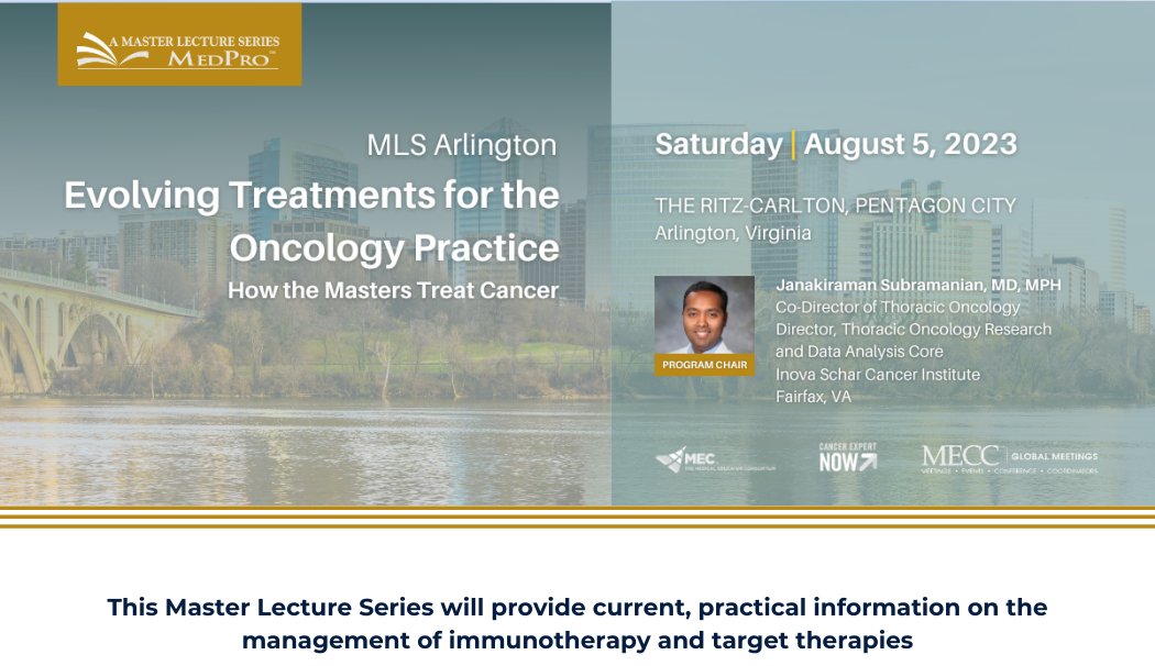 We are still accepting registrations! MLS Arlington: Evolving Treatments for the Oncology Practice. Be sure to sign up online to join us for an educational weekend! | August 5, 2023 | Arlington, VA

Register here today: cvent.me/40l0ge

#oncology #cancer #cecredit #accred
