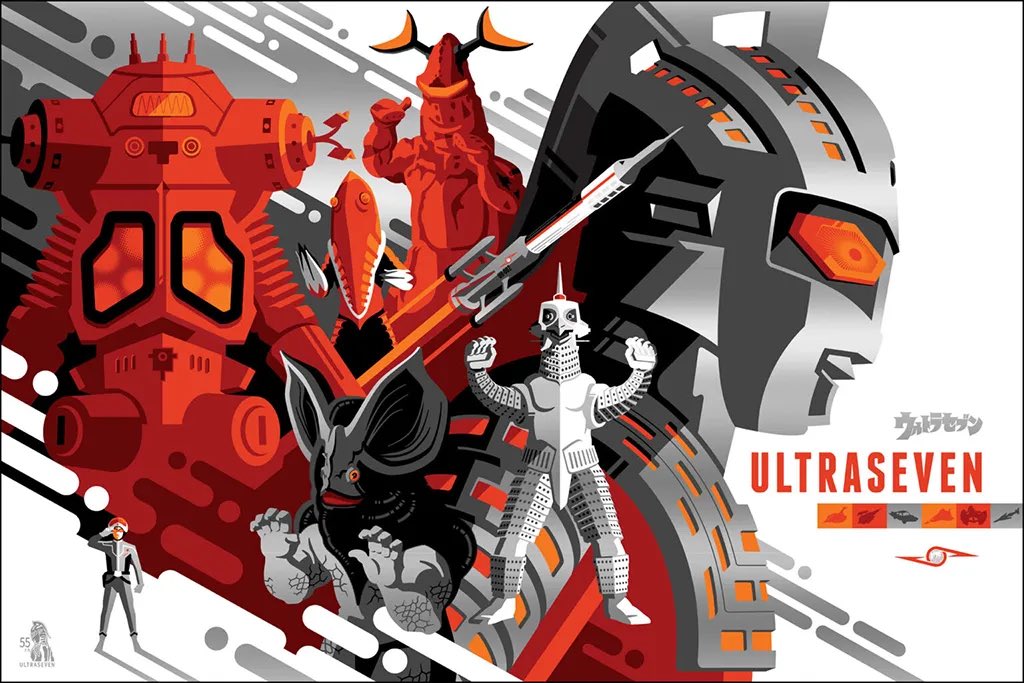 ULTRASEVEN by @strongstufftom, drops later this afternoon via @Nakatomi_INC. Regular & variant editions will be available. 

posterpirate.co/tv/ultraseven-…

#ULTRAMAN #ultraseven #posterdrop #limitededition