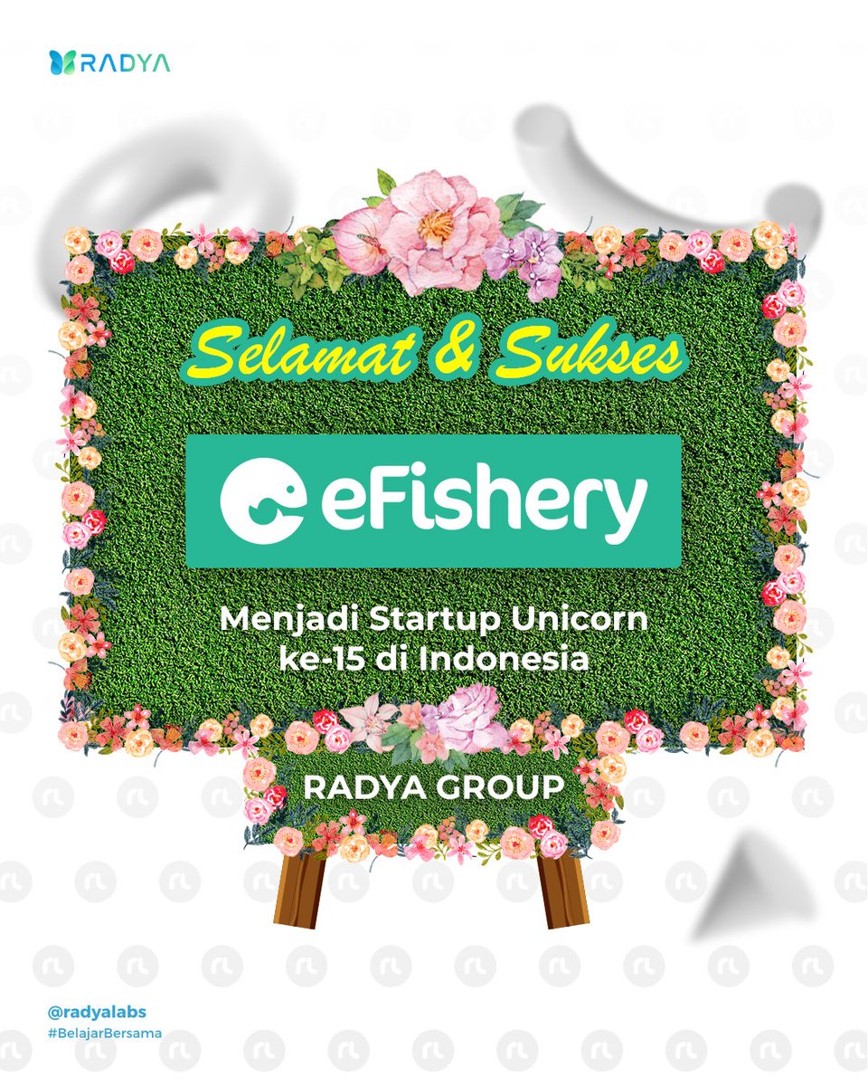 Selamat eFishery 🎉🎉

Telah berhasil menjadi startup Unicorn ke-15 di Indonesia 🌟🌟

#startupindonesia #startupunicorn
