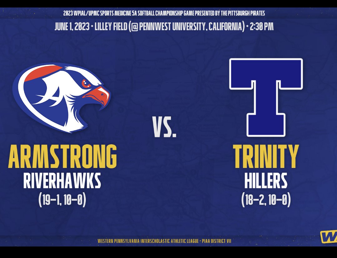June 1st 2:30 @ Lilley Field
Trinity vs Armstrong
Who's going???
