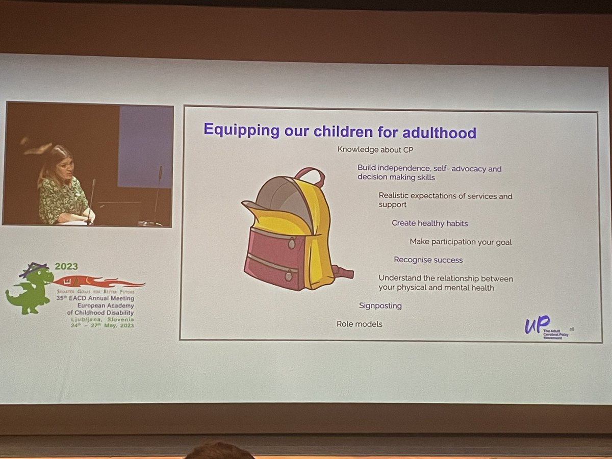 HannahMerrick1's tweet photo. Great presentation from Emma Livingstone @upmovement_cp about taking a life course perspective of cerebral palsy. Thank you for sharing your story. https://t.co/2IZpPHUg03
